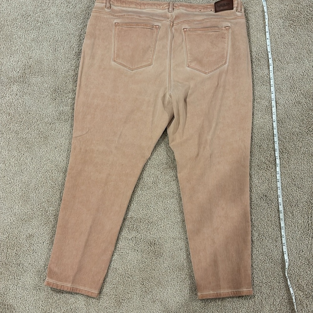Lauren Ralph Lauren Plus Sz 22 vintage‎ peach premium Skinny jeans cotton Blend